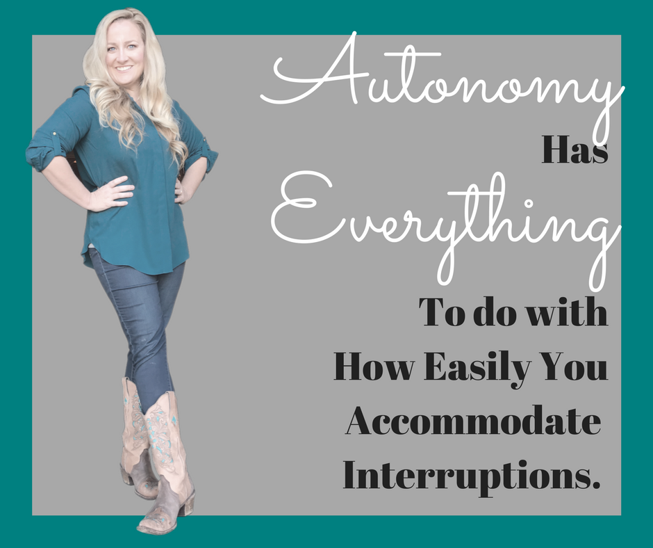 Business Autonomy: How Do You Accommodate Interferences? 